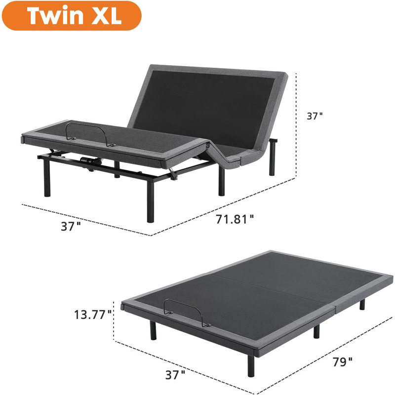Base de lit réglable Bloxom avec télécommande sans fil, lit électrique, base de lit Zero Gravity, Simple TG