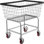 Chariot à linge en fil métallique, panier à linge en fil métallique de 2,5 boisseaux avec roulettes, chariot à linge métallique commercial de 21 po x 27 po x 27,5 po, cadre en acier avec finition chromée, roulettes de 4 pouces, chariot à panier en métal pour la lessive