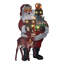 Enseigne de Noël pré-éclairée 26 pouces - Père Noël et boîtes-cadeaux