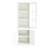 Freestanding Farmhouse Cabinet with Glass Door, Lattice Window, and Adjustable Storage