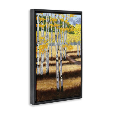 Cadre flottant Autumn Birch Trees, par Julie Peterson