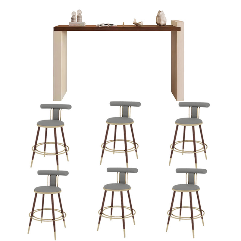 Table de bar minimaliste de style ancien, H 39,3 po x L 70,8 po x l 19,6 po