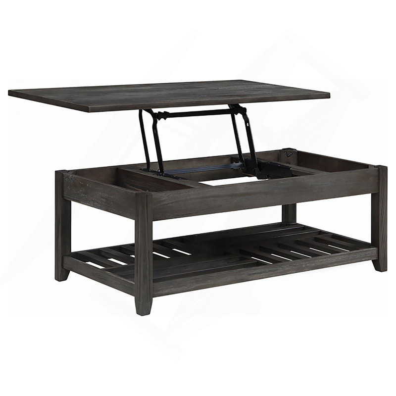 Table basse à plateau relevable gris