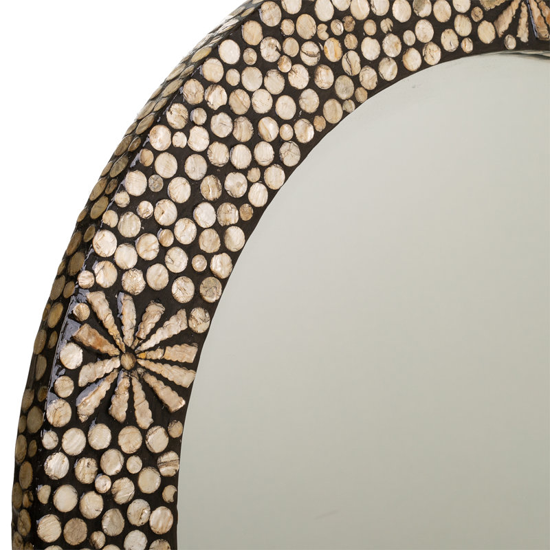 Lisbel Wood Flat Wall Mirror