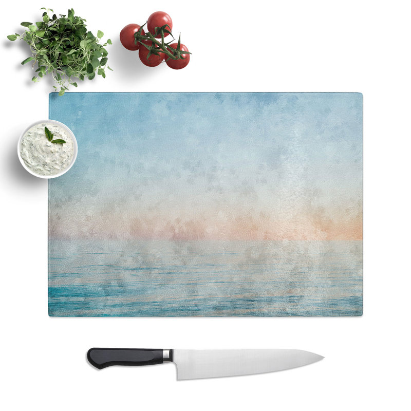 Ferring Beach Painting Chopping Board, 20cm W x 28.5cm L