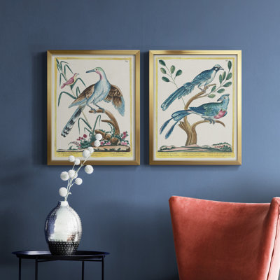 " Pastel Birds V " 2 Piece Art Color Photography Print
