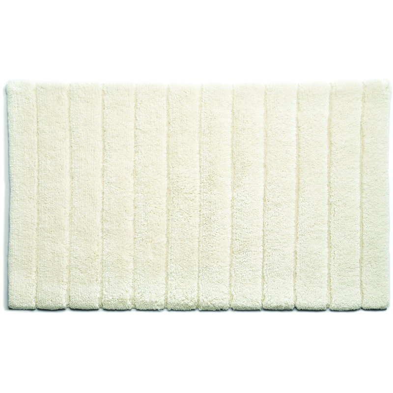 Dithusan Stripe Bamboo Bath Mat, 80cm L x 50cm W, Grey