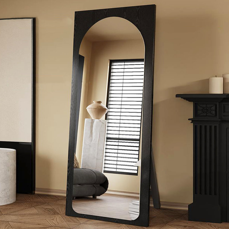 Medieval-Style Eco-Friendly Panel Frame High-Definition Archway Full-Length Mirror, 66.93” x 27.56”