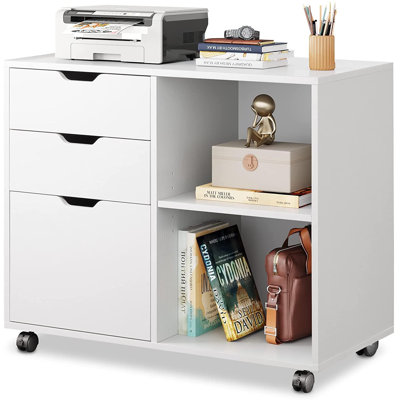 31.5“ Wide 3 Drawer Mobile File Cabinet by DEVAISE
