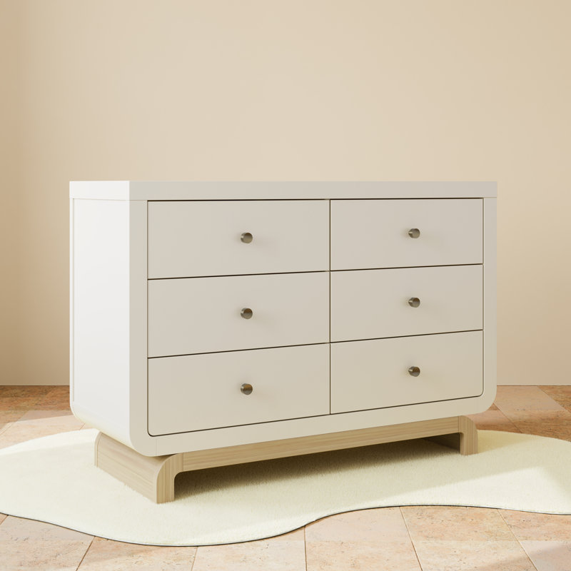 Santorini 6 Drawer Dresser, Frosted Oat/Driftwood