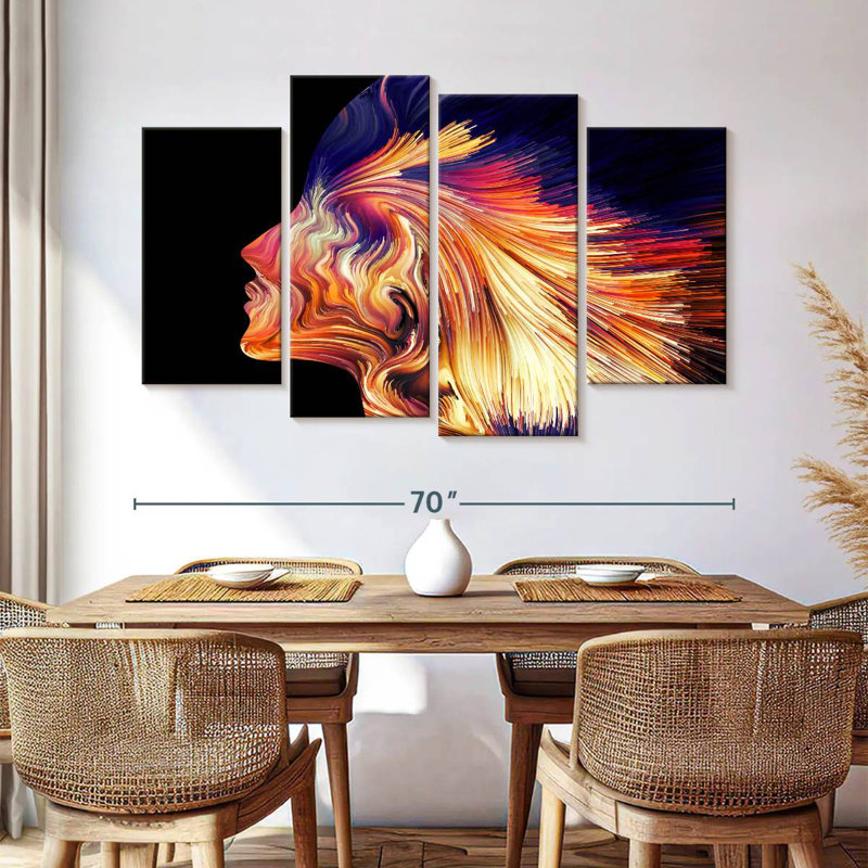 Dynamic Abstract Profile, 42" H x 68" W