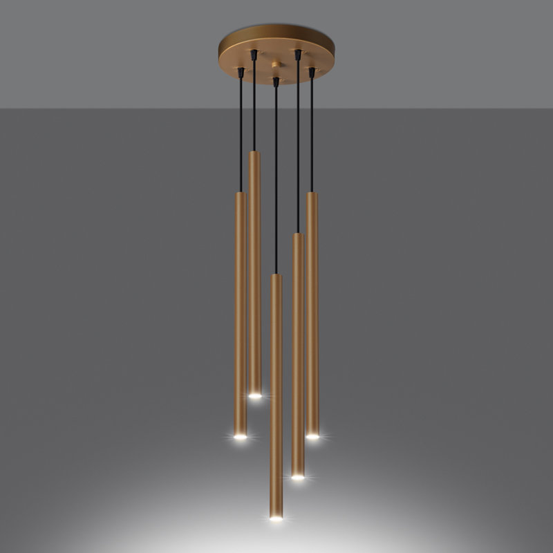 Pastelo 5 - Light Cluster Pendant, Black/Gold