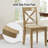 Solid Wood Farmhouse Style X-Back Dining Chair With Woven Seat-924601933-924601935