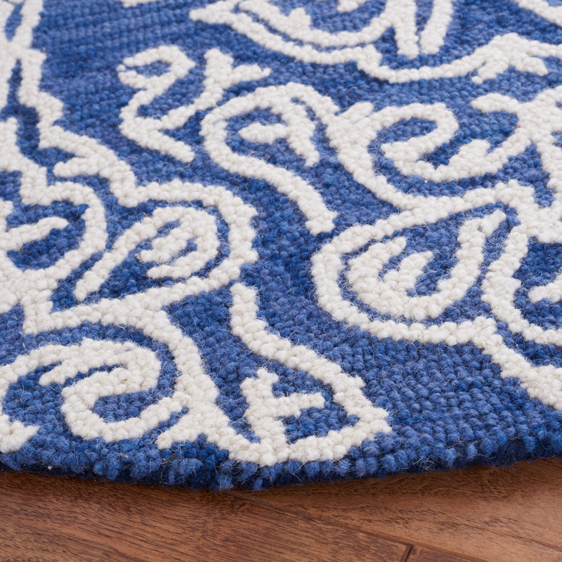 Tapis damassé en laine Anjalika, Rectangulaire 3 pi x 5 pi