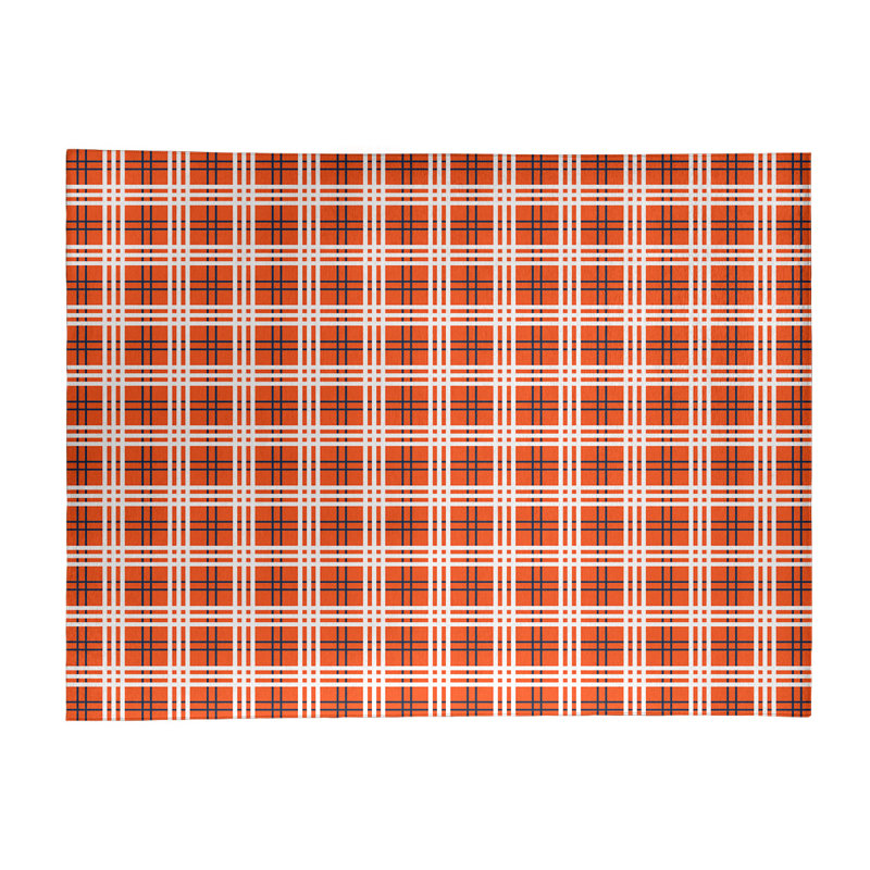 Tapis à carreaux orange, Rectangle 8 pi x 10 pi