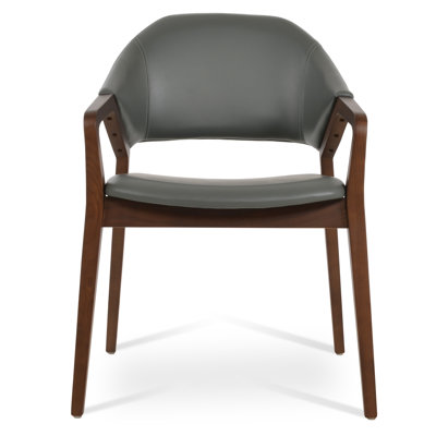 Luna Upholstered Arm Chair in Gray