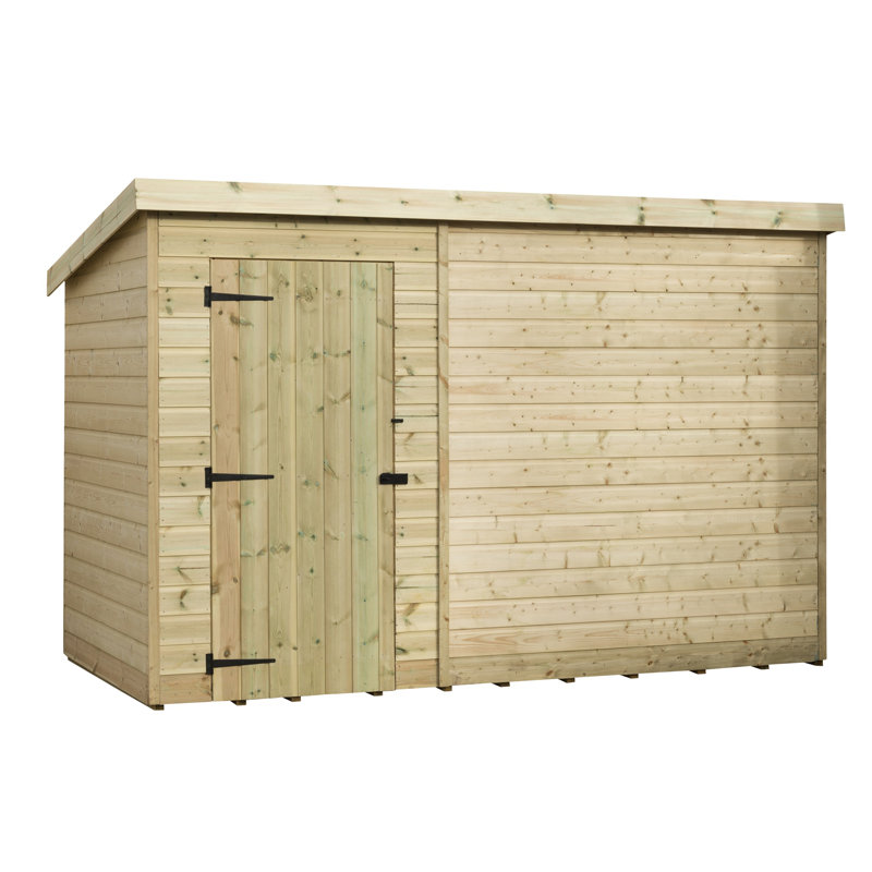 Shiplap Pent Wooden Shed, 10ft. W x 8ft. D