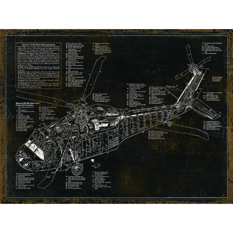 " Military Copter ", 36" H x 48" W