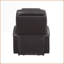 Fauteuil inclinable, relevage électrique avec 2 porte-gobelets | Similicuir brun