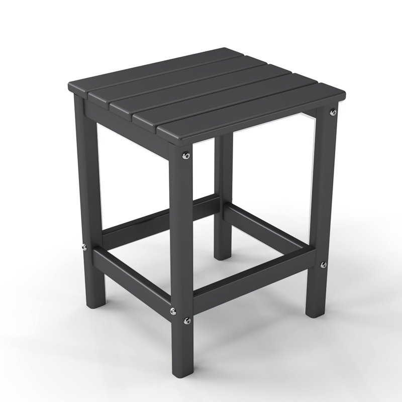 14 X 13 In HDPE Outdoor-Side-Table, Gray