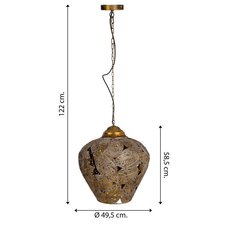 Artemia 1 - Light Gold Single Pendant