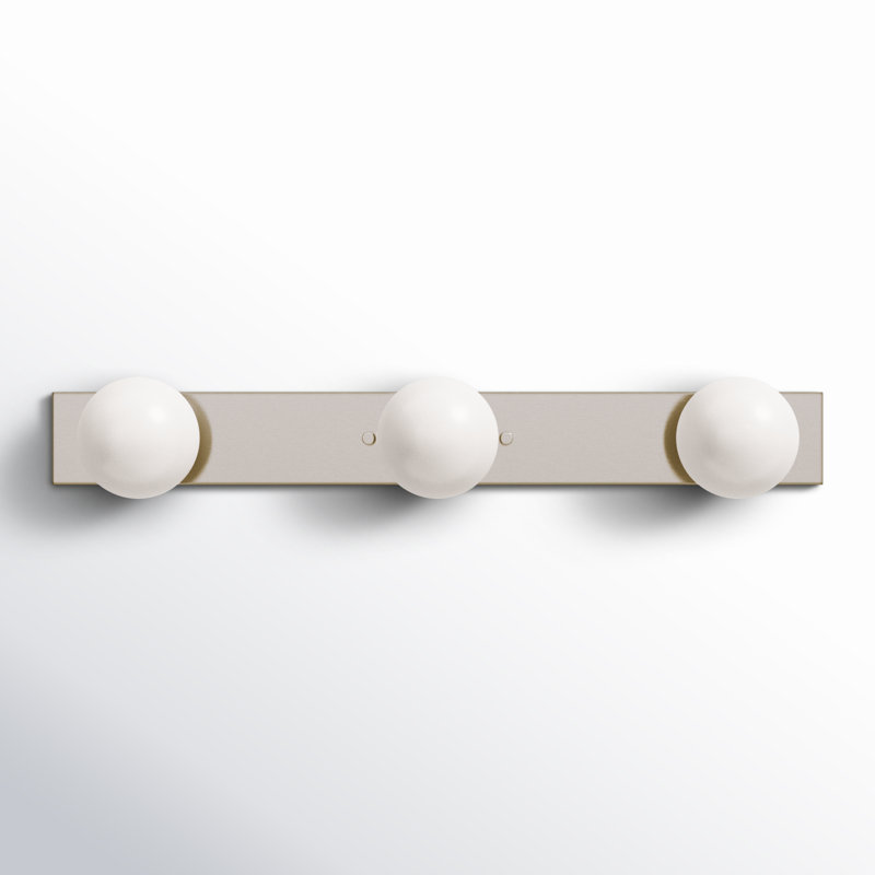 Barre d'éclairage à DEL Yassen, Nickel brossé, 3