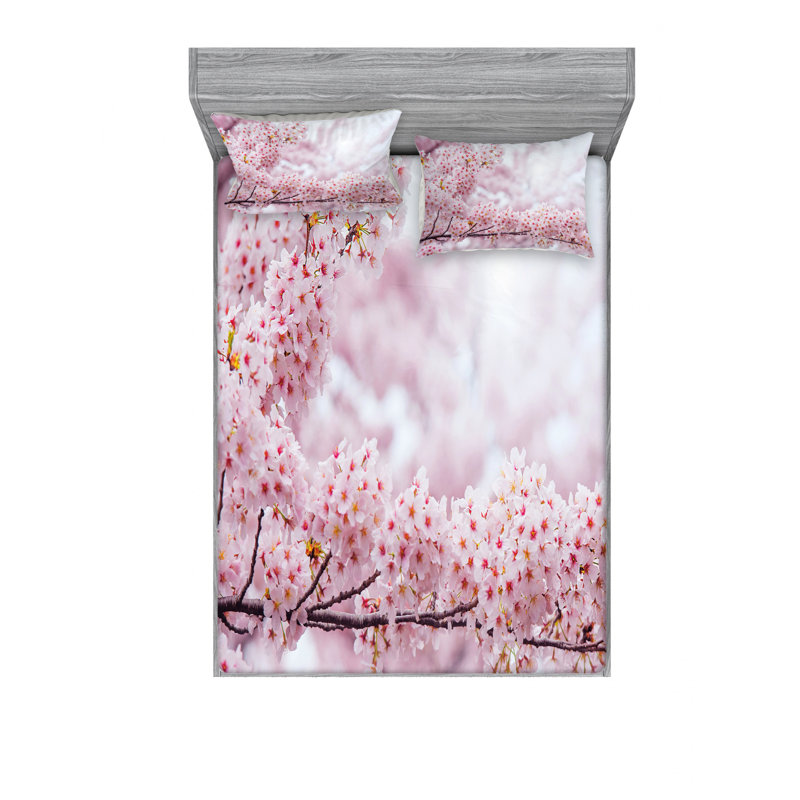 Ensemble de draps à rayures verticales, Ensemble de draps pour lit double avec un drap-hou