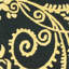Tapis noir / vert en laine touffeté à la main Chanler-593879708