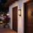 Outdoor Glass Wall Sconce, 20 Inch Extra Large Modern Asian Style Wall Lights, E26 Base, Black