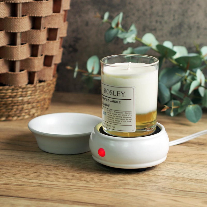 4.84'' H Concrete / Cement Tabletop Wax Warmer, White