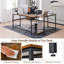 L-Shaped Metal Base Computer Desk