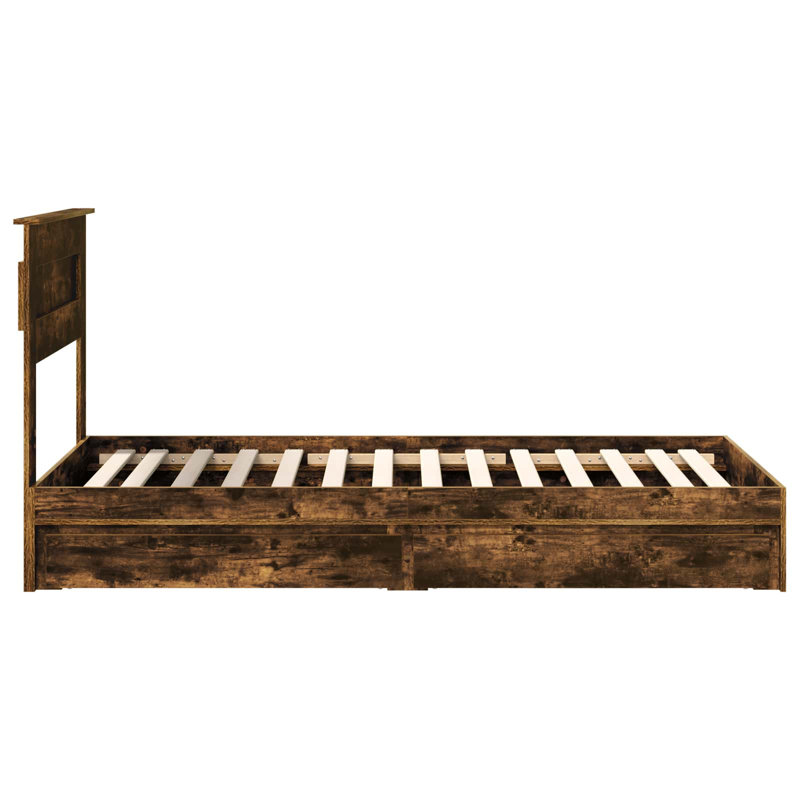 Bed, Small Single (2'6), Smoked Oak