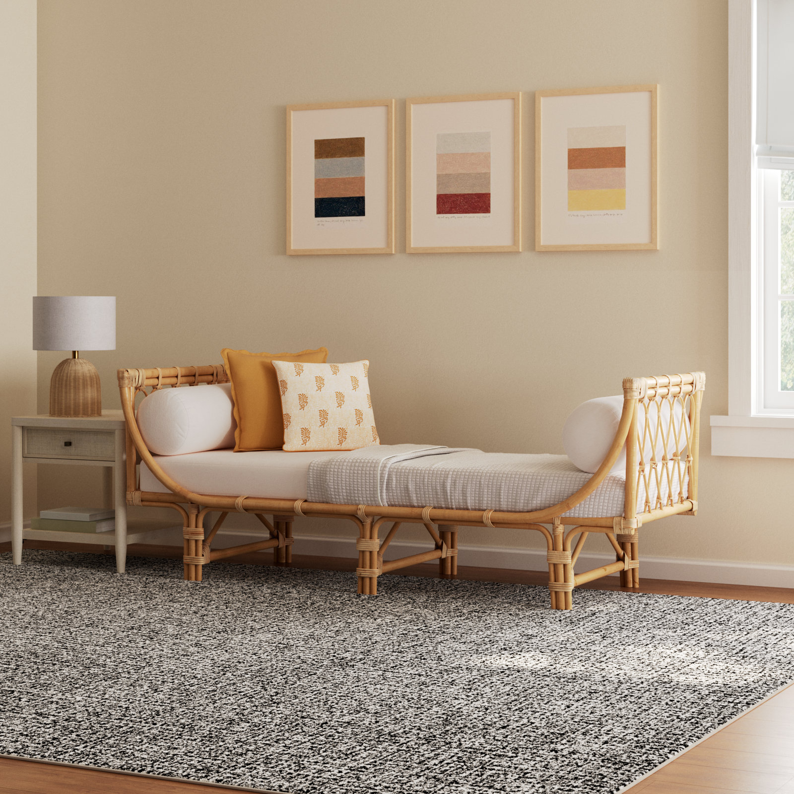 Conon Modern Bohemian Rattan Daybed