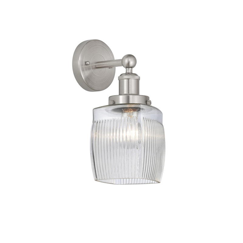 Keenan Armed Sconce, Brushed Satin Nickel