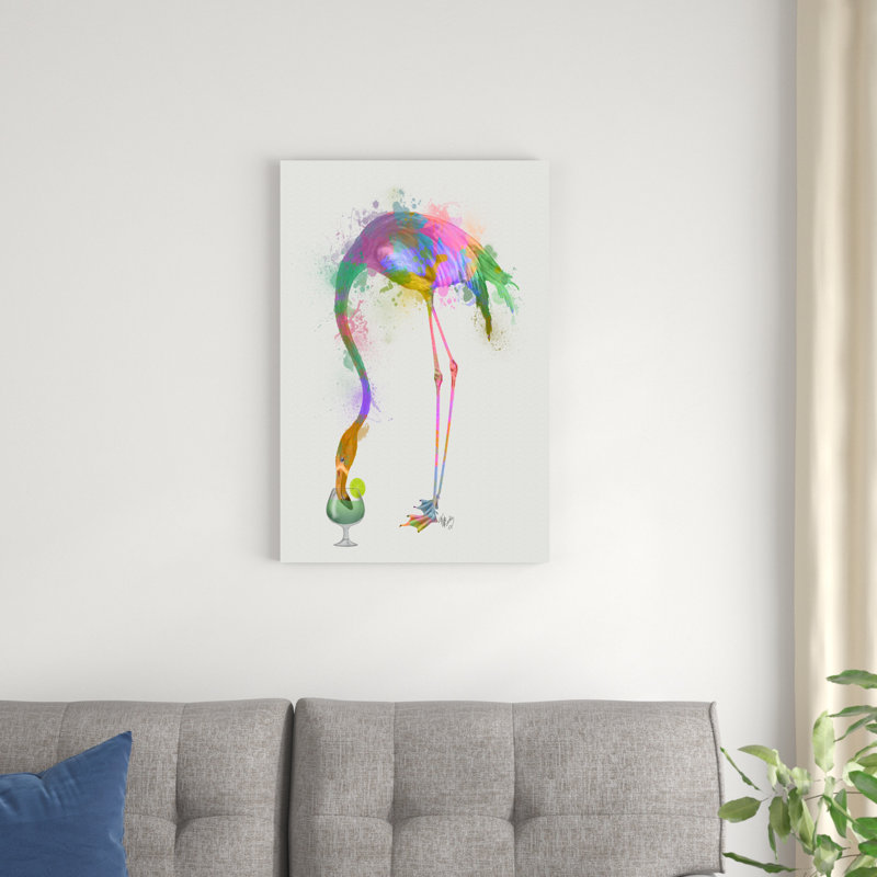 Rainbow Splash Flamingo 3, H 30 po x l 20 po x P 1 po