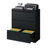 Lockable Metal 3 Drawer Filing Cabinet, Black, For Office Efficiency Modern Black File Cabinet With Locking Function-120659706