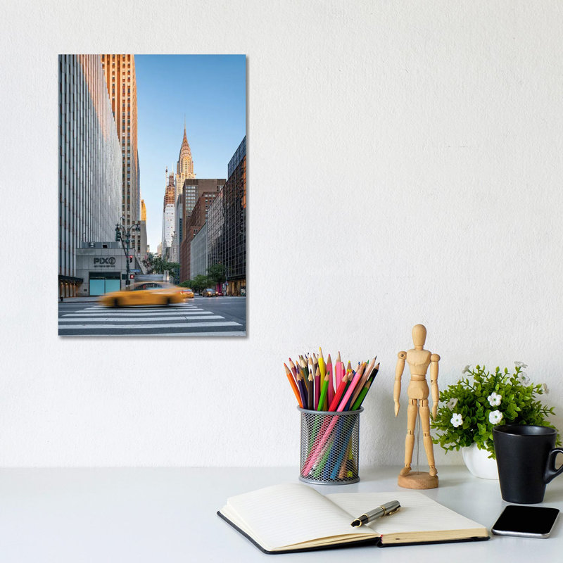 Chrysler Building At Sunrise, Midtown Manhattan by Jan Becke - Wrapped Canvas Print, 20.32 cm H x 30.48 cm W