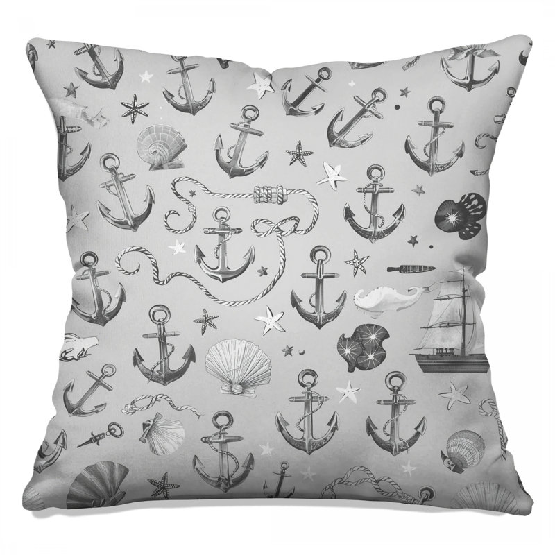 Coussins Nautical Anchor Shells, 18 x 18 pouces