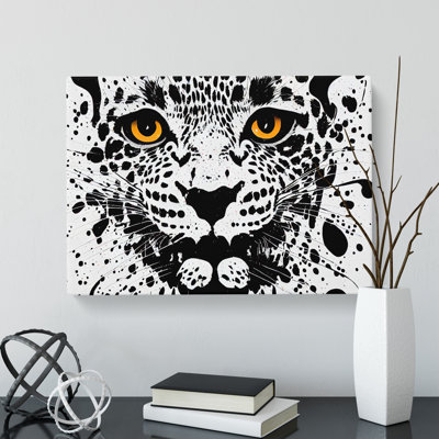 Leopard Splatter Abstract - Wrapped Canvas