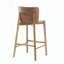 Ensemble de deux tabourets de bar en bois Pari avec design ergonomique et dossier bas pour une utilisation polyvalente et peu encombrante
