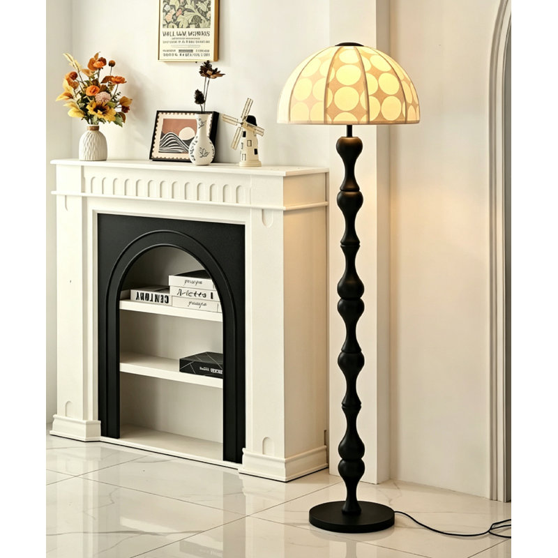62.2'' Traditional Floor Lamp, Black