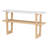 Narrow Console Table With Marble-Effect Top, Retro Entryway Table With Open Shelf, Sofa Table For Entryway, Hallway And Living Room-756843753