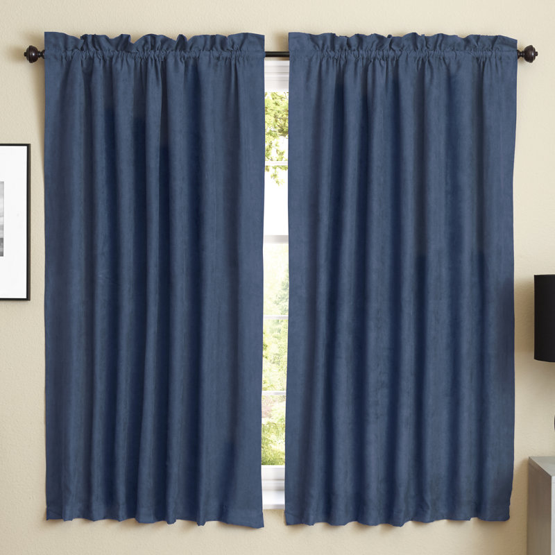 Paire de panneaux synthétiques Crownfield, Indigo, l 52 po x L 84 po