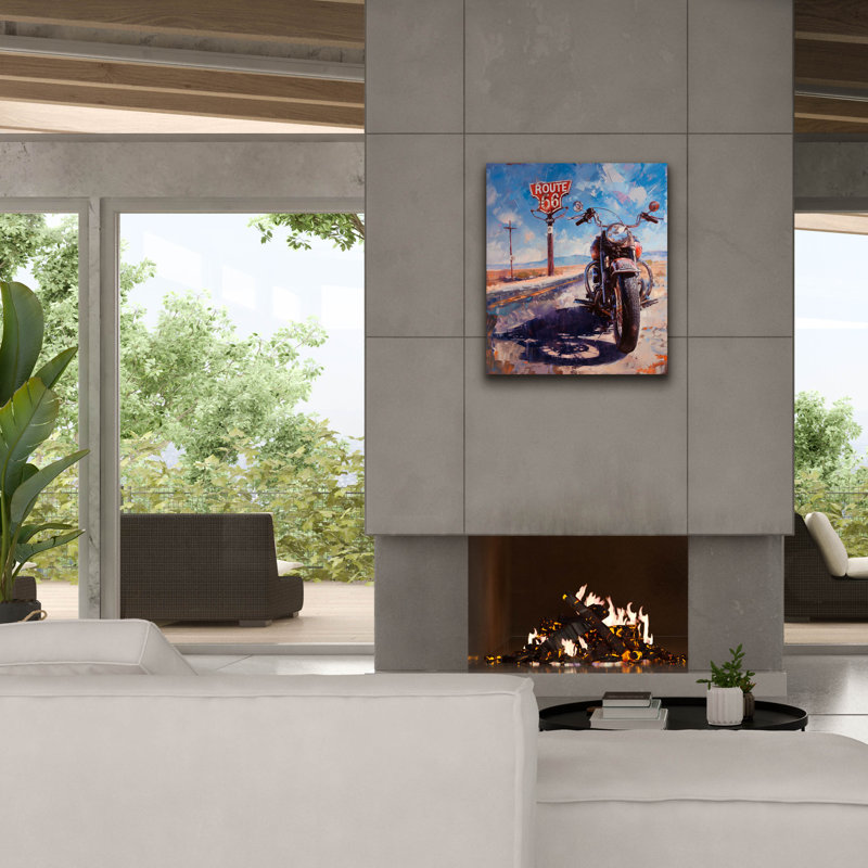  «Ridin Down The Highway» par Doron David, art mural sur toile, 26 po x 30 po, H 30 po x l 26 po