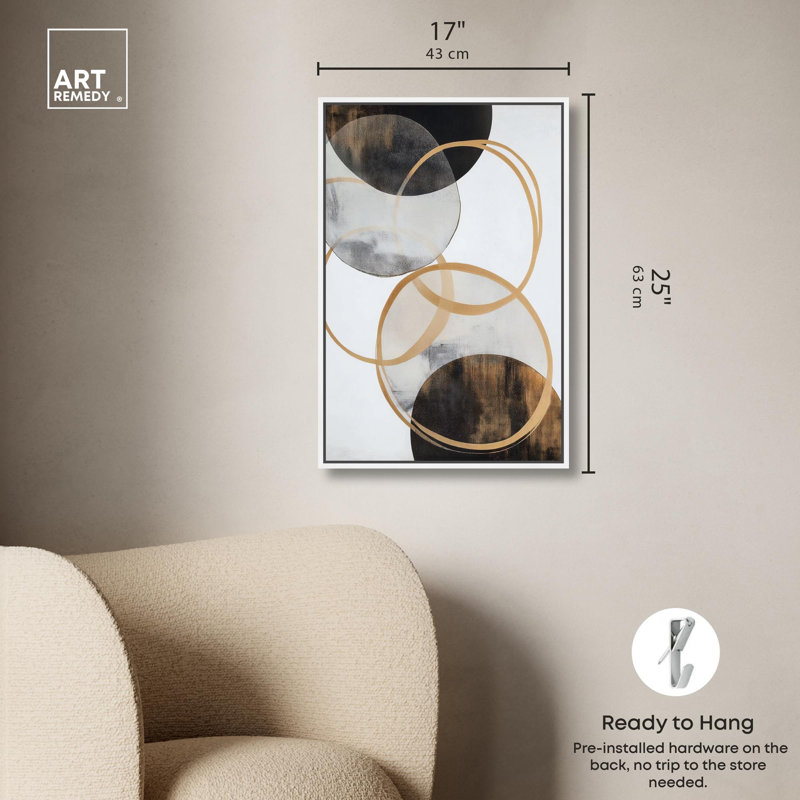 "Urban Orbits I", reproduction d'art sur toile par Art Remedy, H 24 po x l 16 po, Cadre blanc