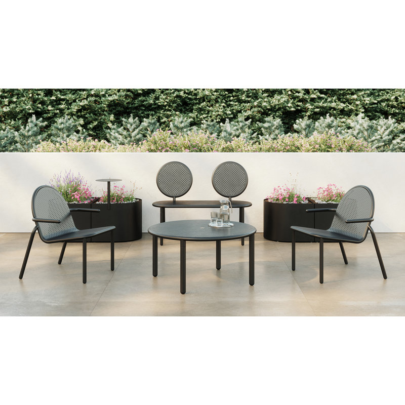 Table d'appoint Juna, ronde, Noir