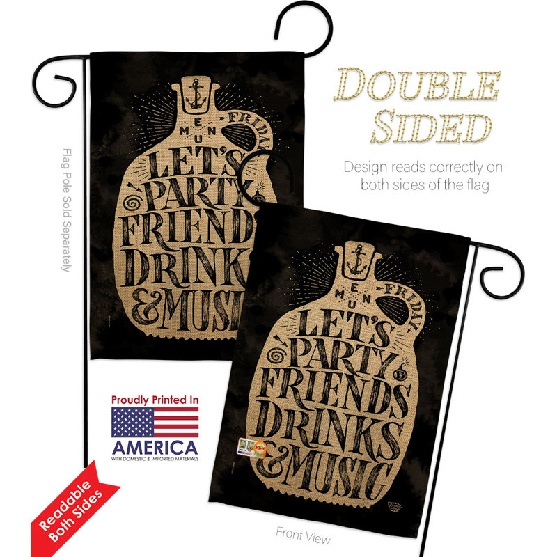 Double Sided 18.5'' H x 13'' W Polyester Garden Flag