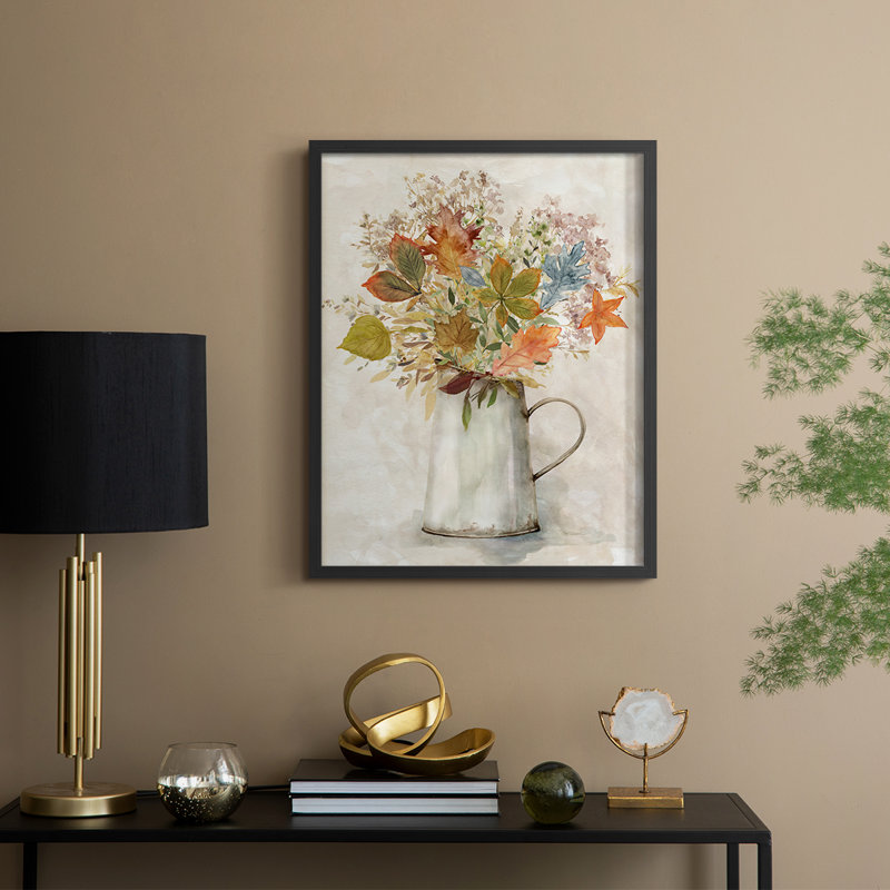 «Autumn Bouquet II», reproduction encadrée - bois massif, Noir, noir, noir, noir, H 30 po x l 24 po