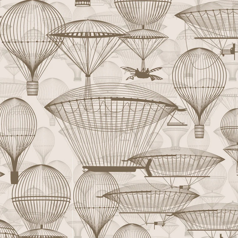 Vol fantaisiste dans un ciel sépia, L 105,96 po x l 138 po
