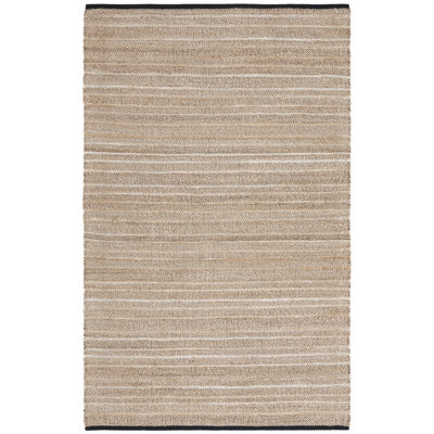 Erleen Flat Weave Jute/Cotton Rug in Light Brown/Beige